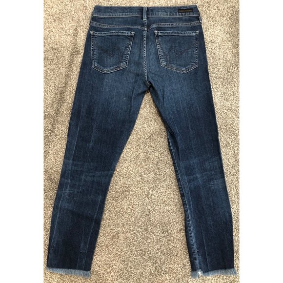 CITIZENS OF HUMANITY CROPPED JEANS W/ FRAYED HEMS - Picture 4 of 16